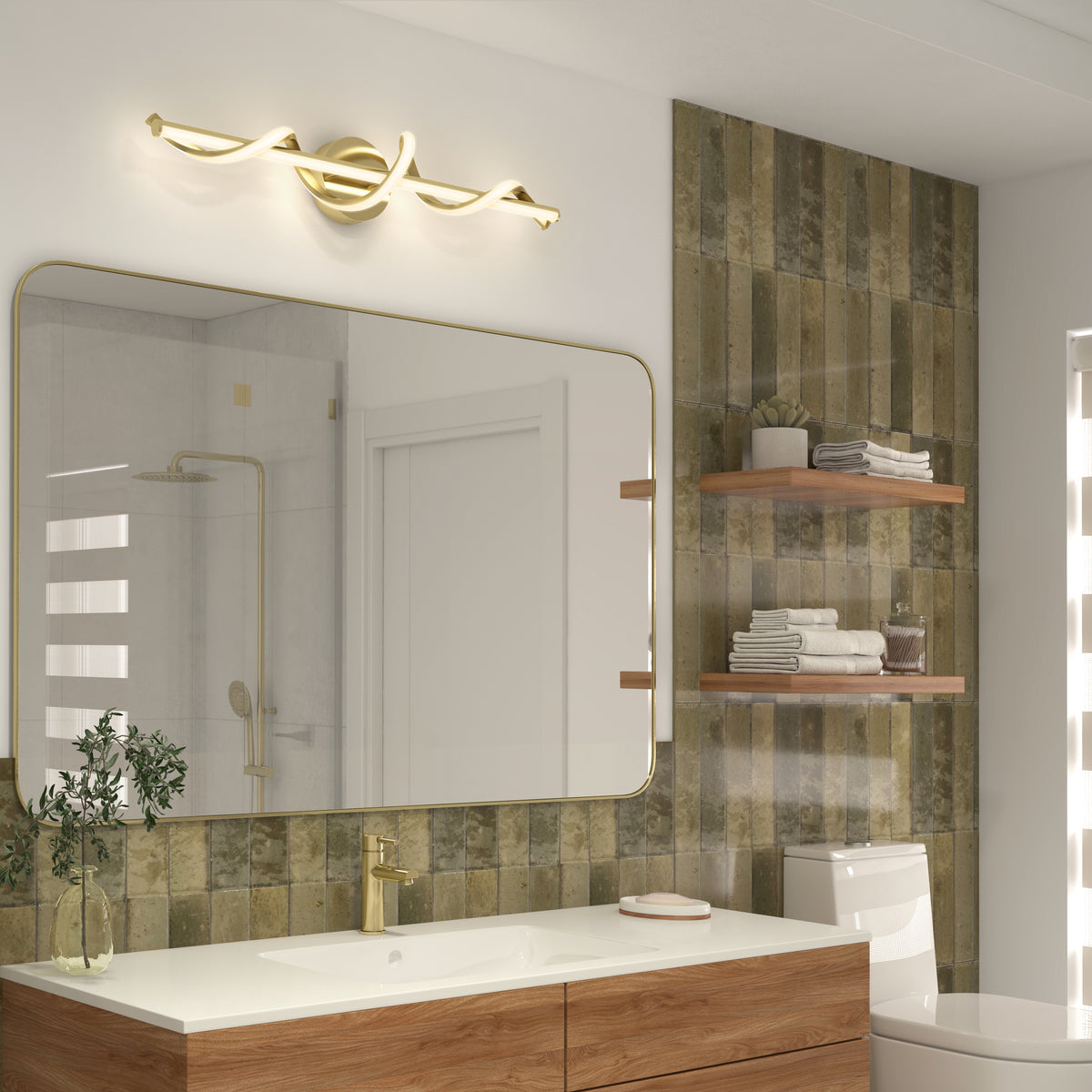 Coda modern LED bathroom vanity light 5 CCT