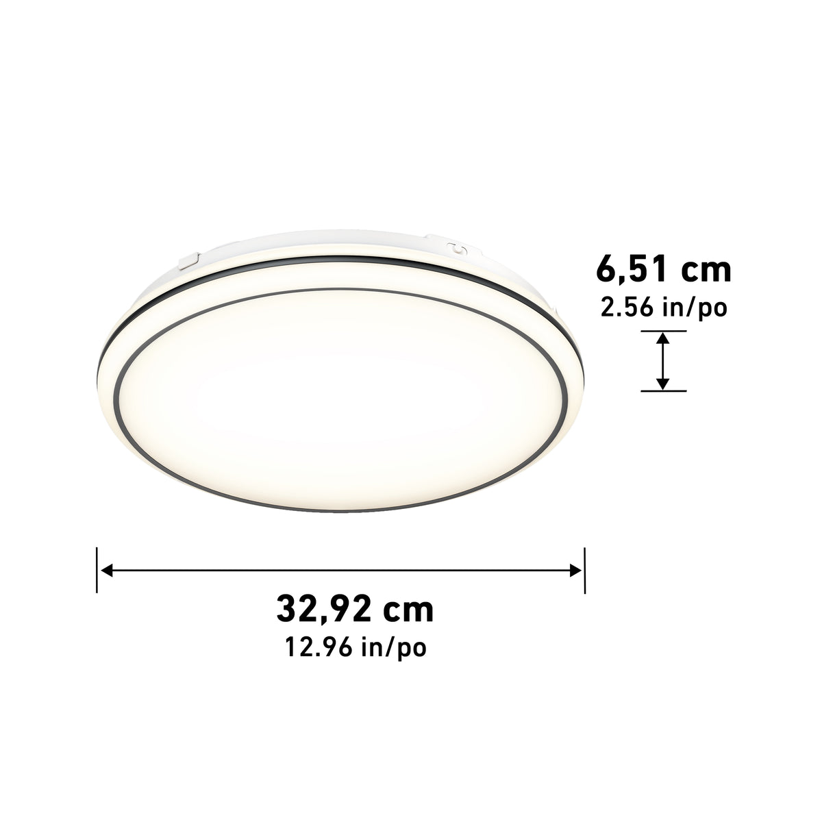 Emina 13 in. (33 cm) Modern LED Flush Mount Ceiling Light 3 CCT