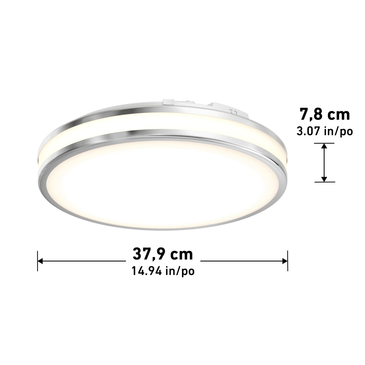 Hemisphere 15 in. LED flush mount light 5 CCT