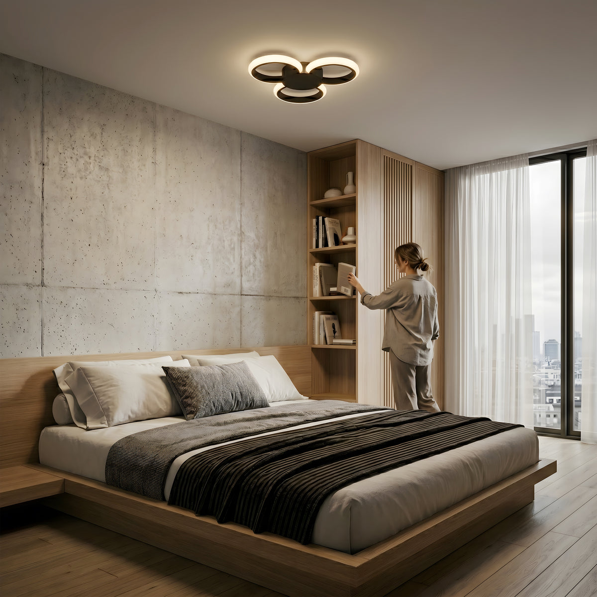 Nyala 15 in. LED flush mount light 5CCT