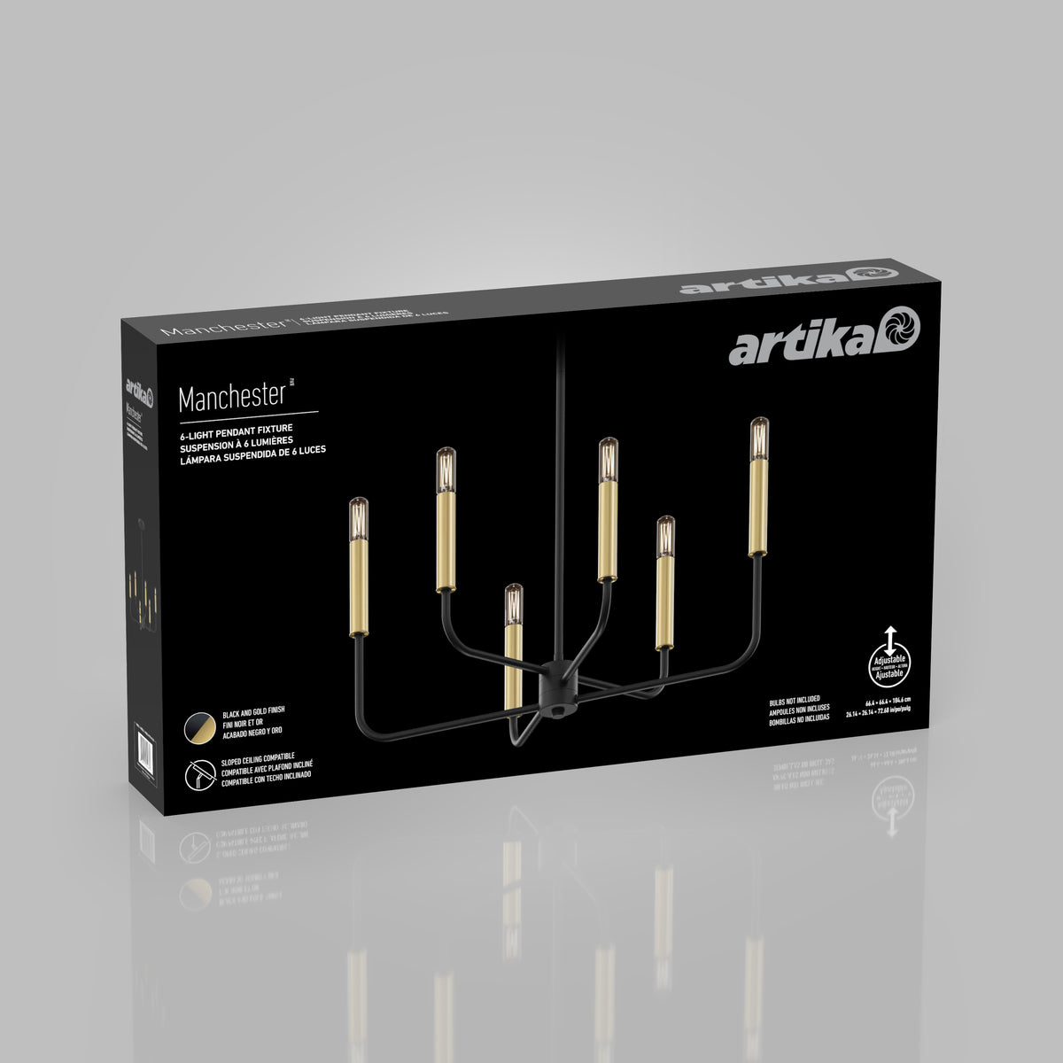 Manchester lámpara suspendida de 6 Luces
