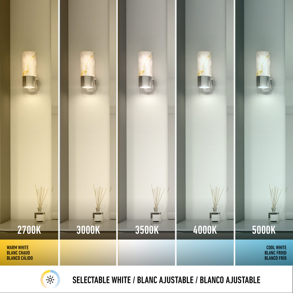 Marble LED contemporary sconce 5 CCT
