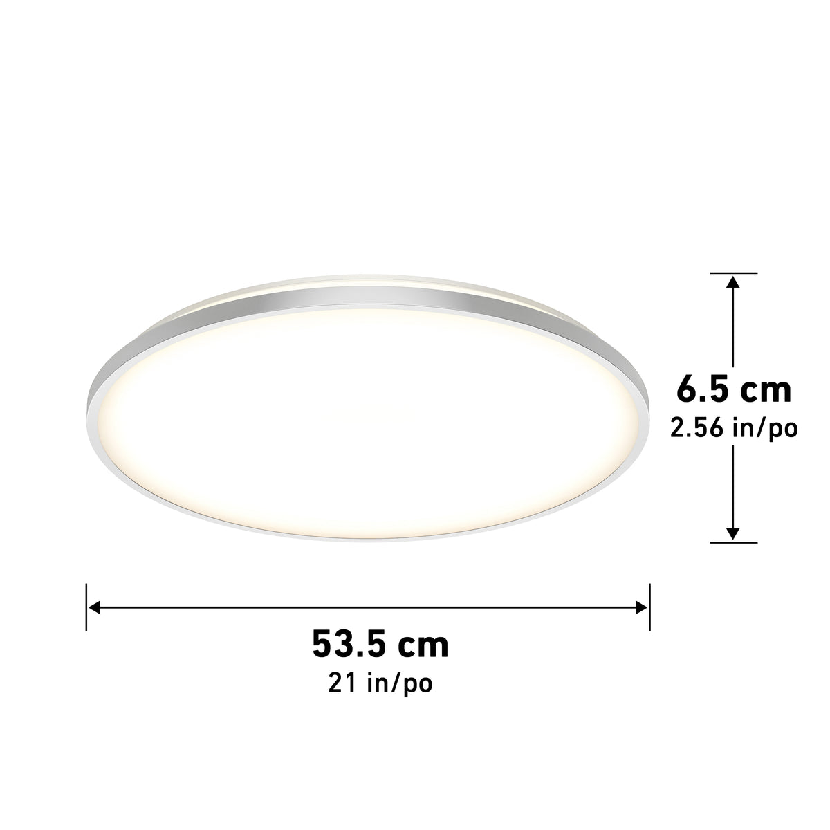 Europa 21 in. LED modern flush mount light - with remote