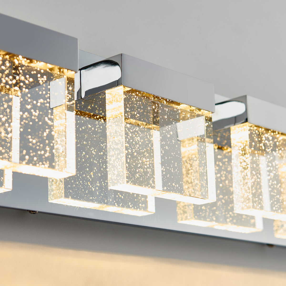 Bubble Cube 4-light LED bathroom vanity light