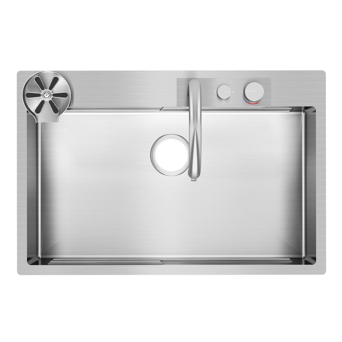 Neoflow fregadero 31 in. de acero inoxidable de una sola tina