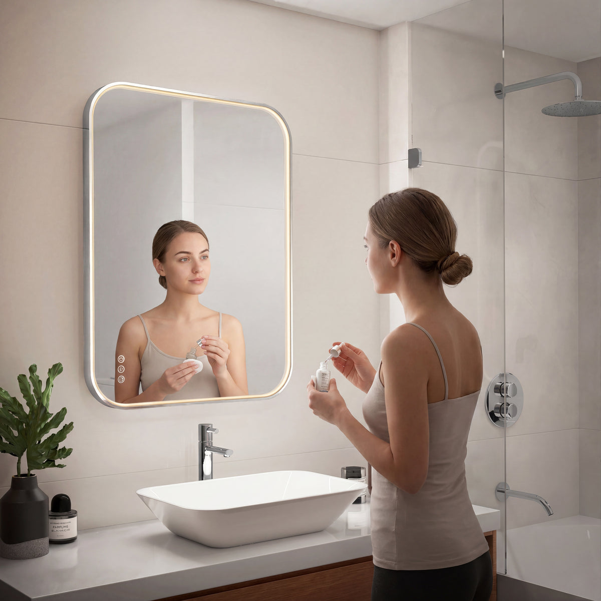 Royce 24 in. x 32 in. (61 x 81 cm) Dimmable Anti-Fog LED Mirror