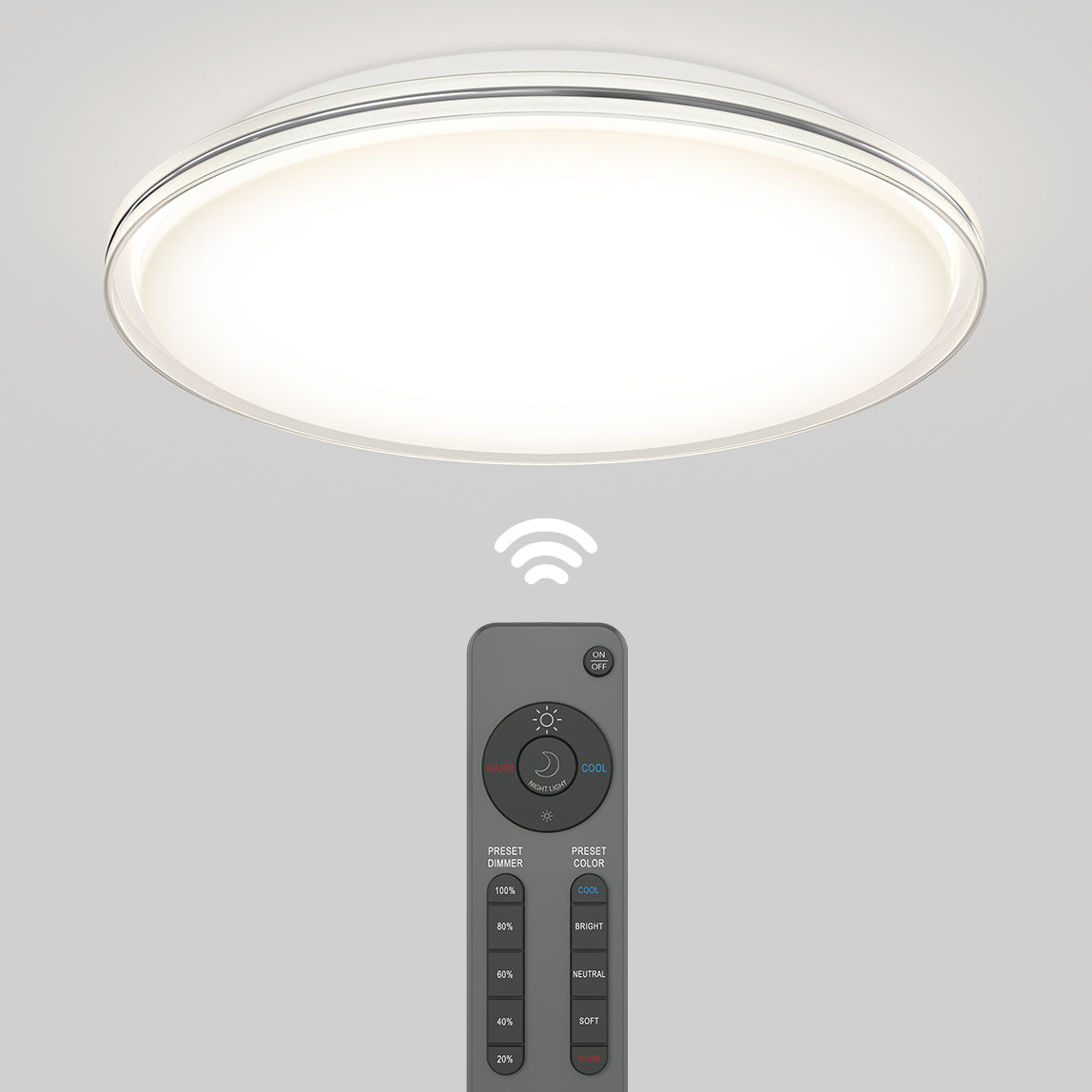 Astrid 16.5 in. LED flush mount light 5 CCT with remote