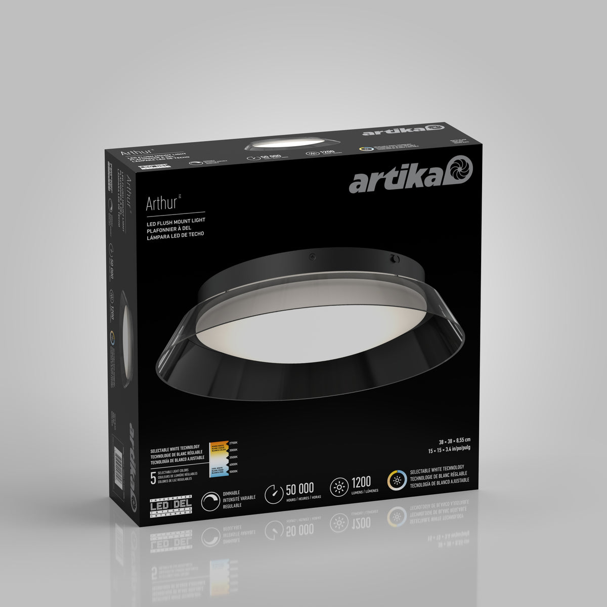Arthur modern LED flush mount light 5 CCT