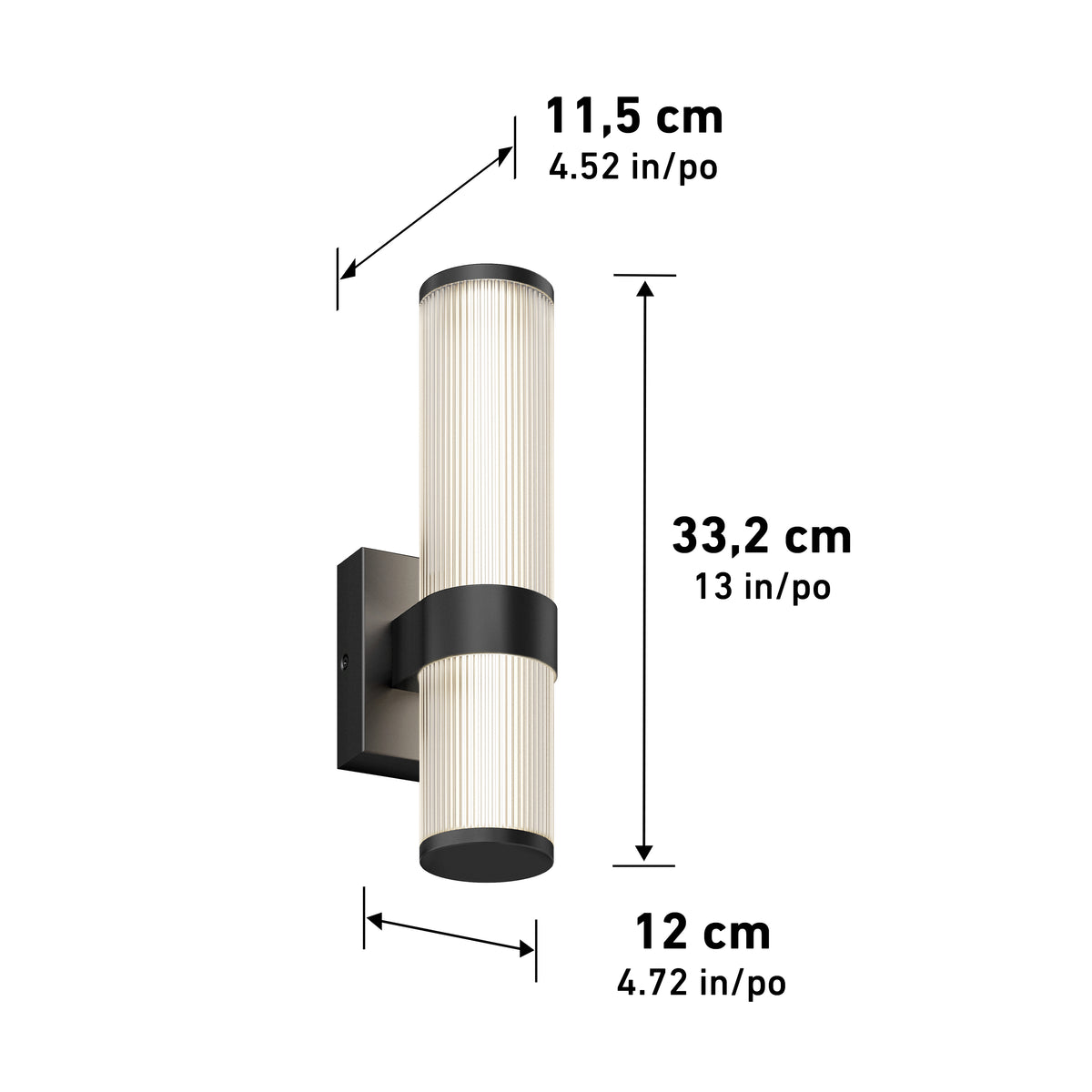 Mirado modern LED wall sconce 5 CCT