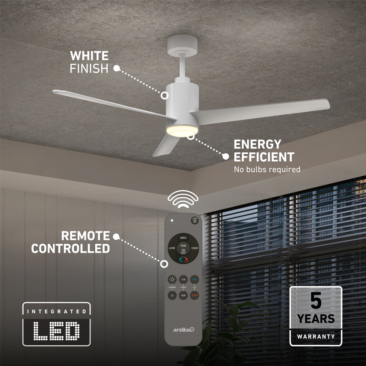 Ellison 52 in. LED modern ceiling fan - with remote