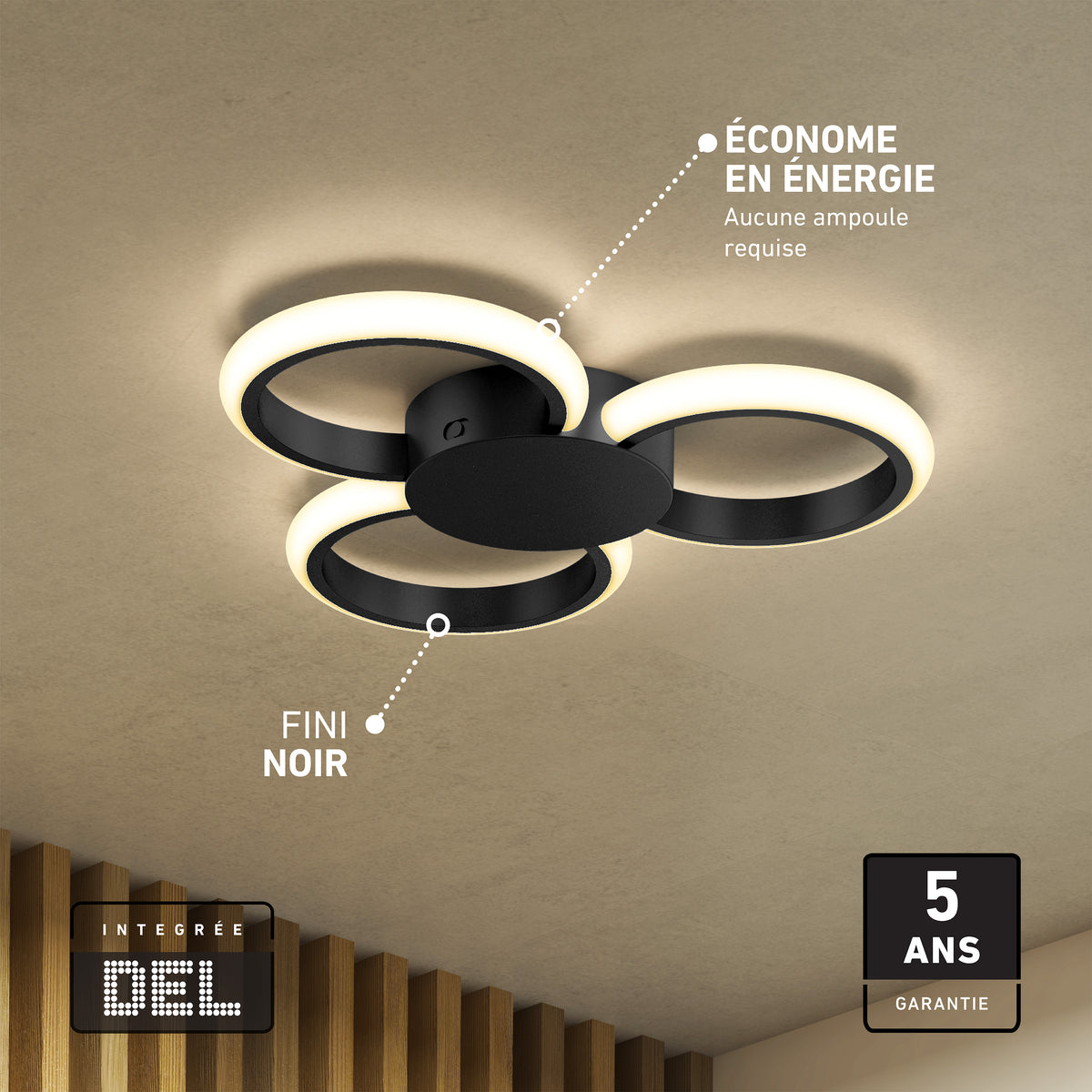 Nyala 15 in. LED flush mount light 5CCT