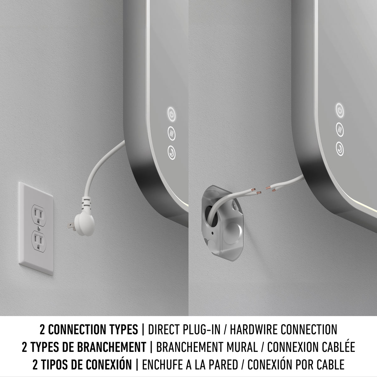 Royce 24 in. x 32 in. (61 x 81 cm) Dimmable Anti-Fog LED Mirror