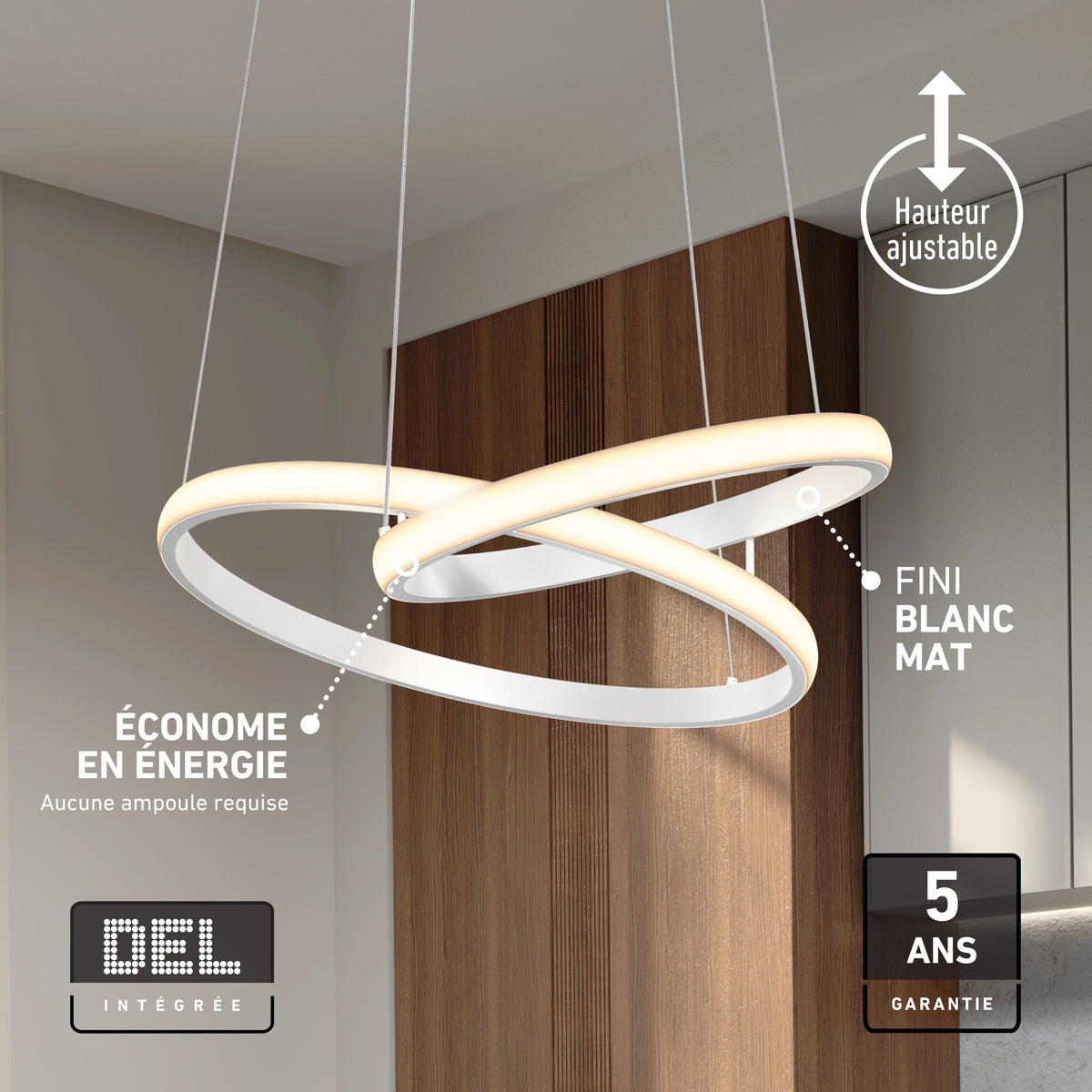 Mora 28" LED Pendant, 5CCT