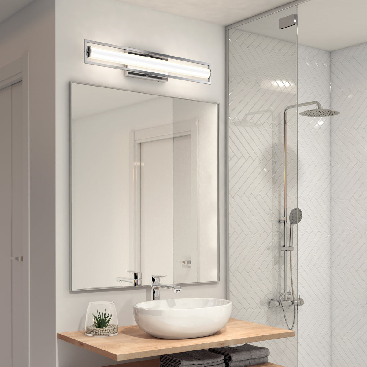 Rialto 27 pulg (69 cm) luminario de baño LED integrado 3 TCL para baño