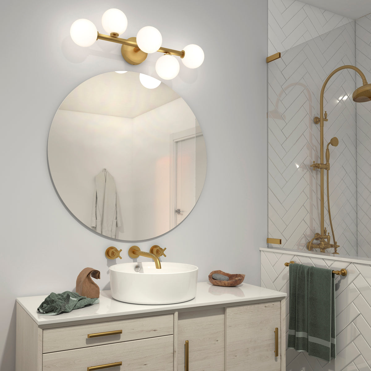 Bloom modern LED bathroom vanity light