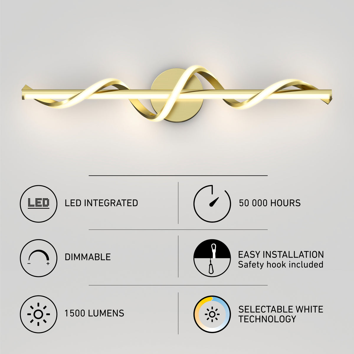 Coda modern LED bathroom vanity light 5 CCT