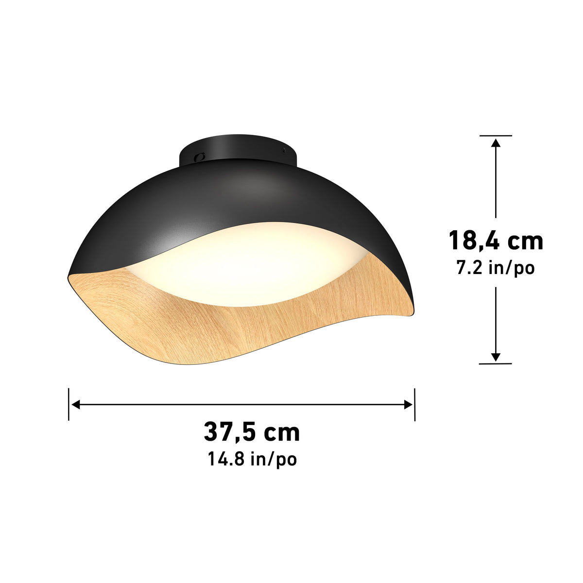 Adara 15 in. (38 cm) Modern LED Flush Mount Ceiling Light 5 CCT