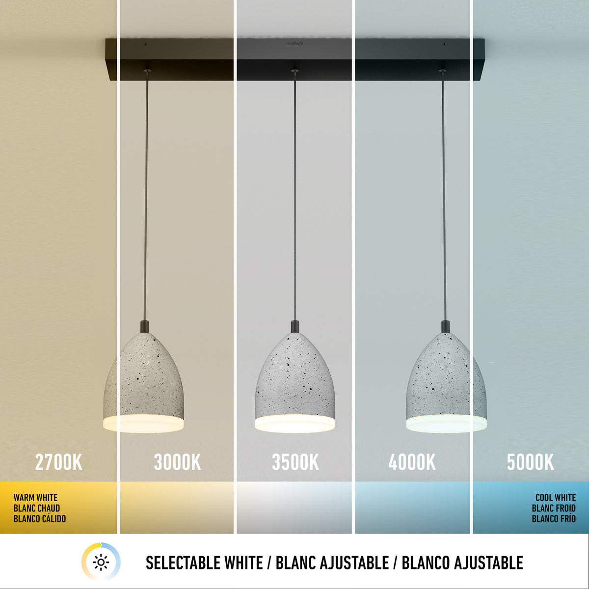 Bergen 3-light LED pendant light