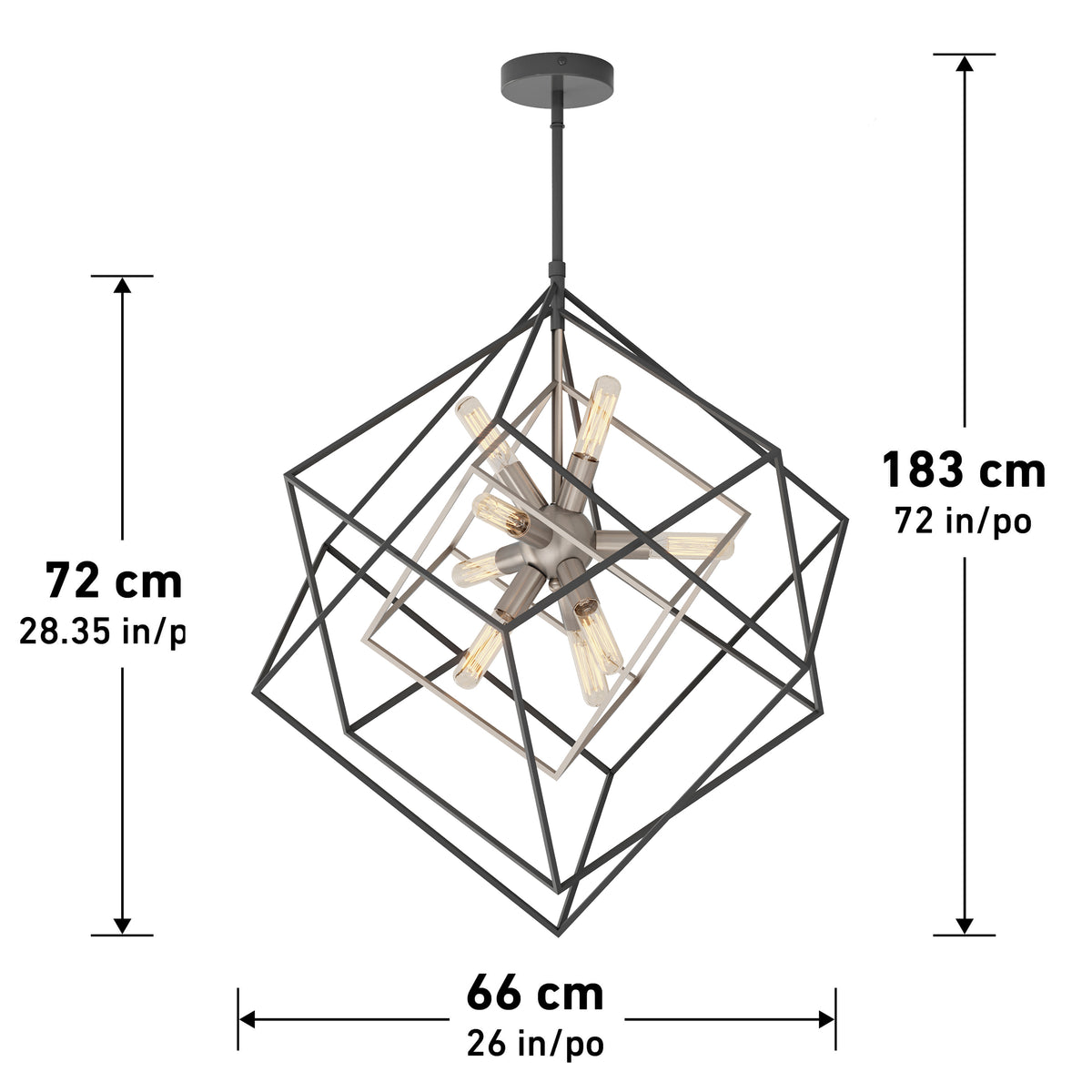 Imperium 9-light LED chandelier