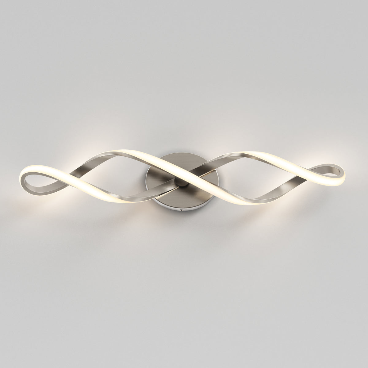 Swirl 27 pulg (68 cm) luminario de vanidad de 3 luces LED moderno para baño