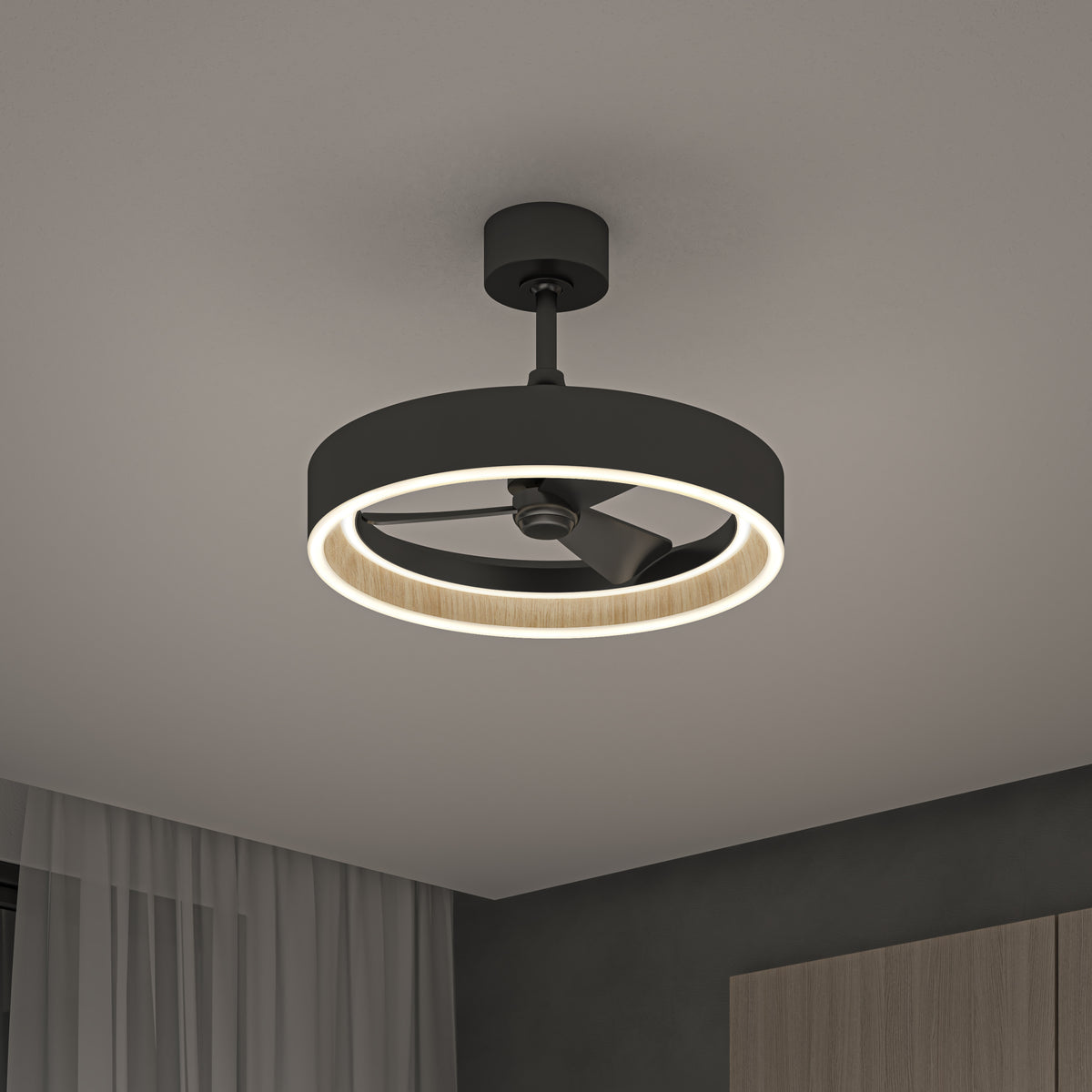 Alton 24 in. LED modern ceiling fan 3 speeds - with remote