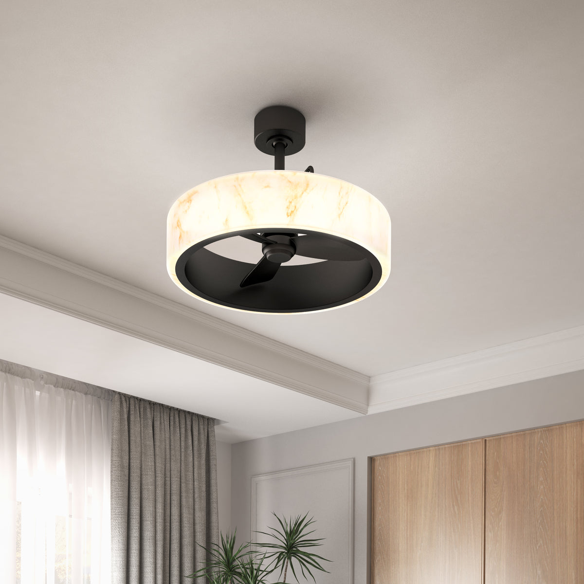 Selena 23 in. (58 cm) LED modern fandelier ceiling fan with light - includes remote