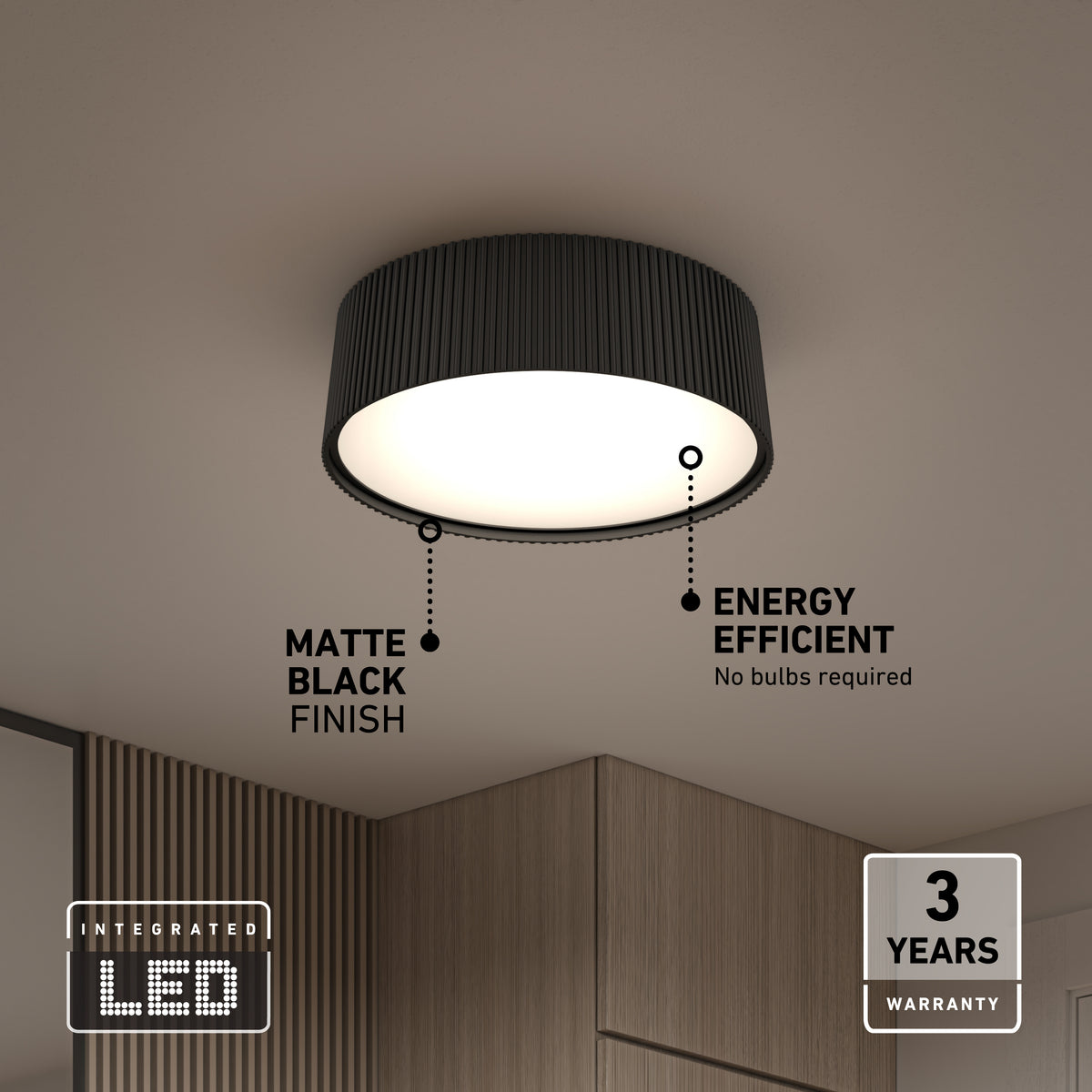 Groove 13 in. LED modern flush mount light 5 CCT