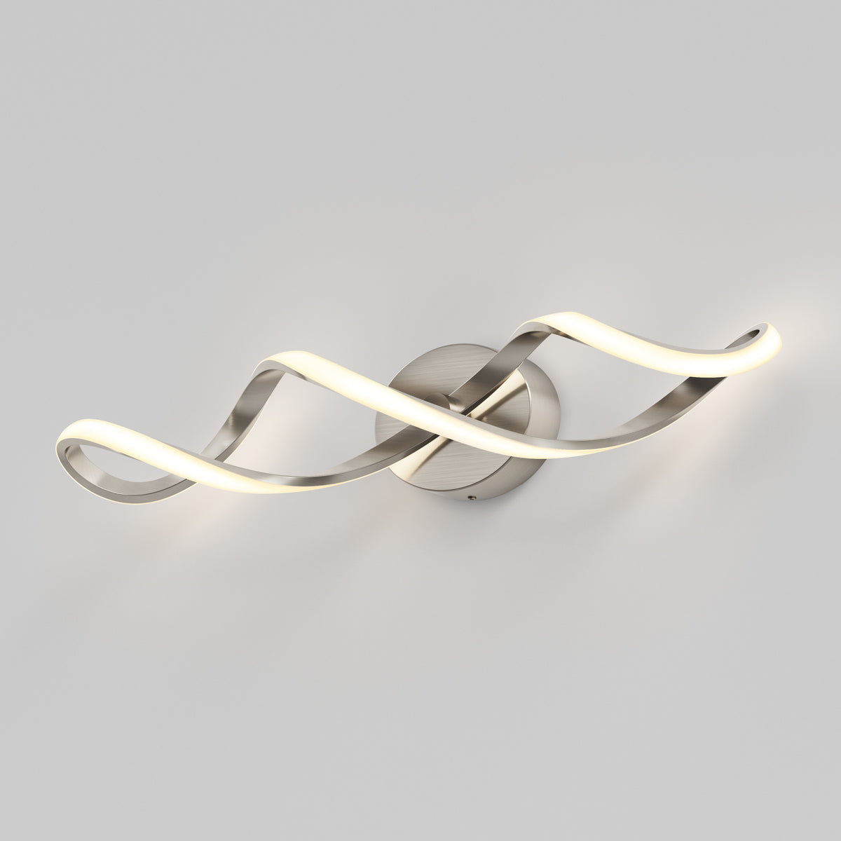 Swirl 27 pulg (68 cm) luminario de vanidad de 3 luces LED moderno para baño