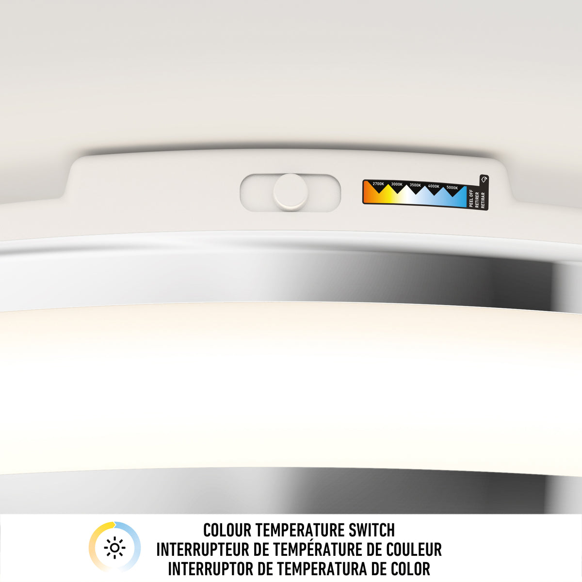 Hemisphere 15 in. LED flush mount light 5 CCT