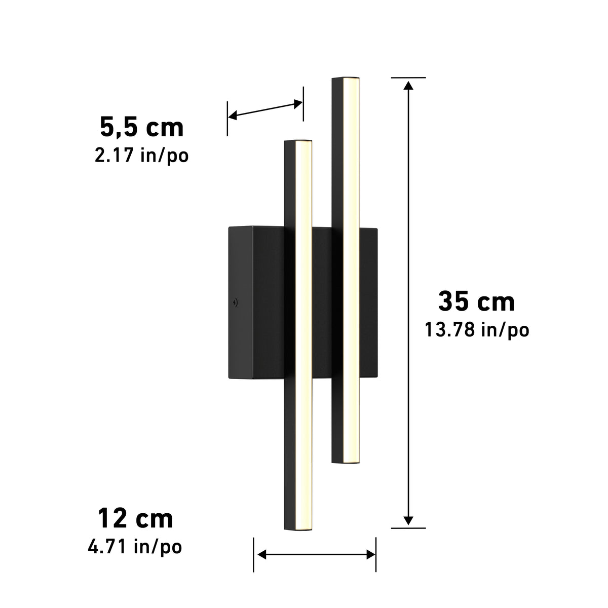 Grid indoor-outdoor LED wall light