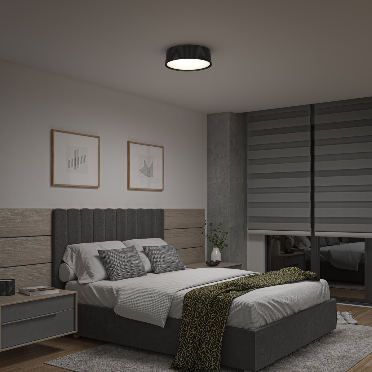Groove 13 in. LED modern flush mount light 5 CCT