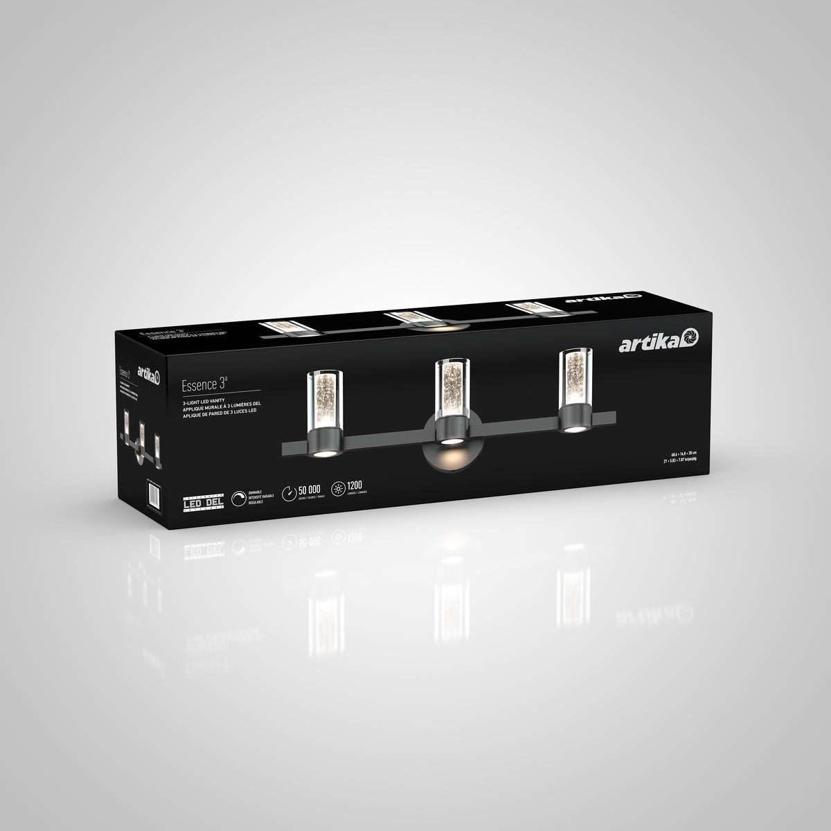 Novello modern LED bathroom vanity light