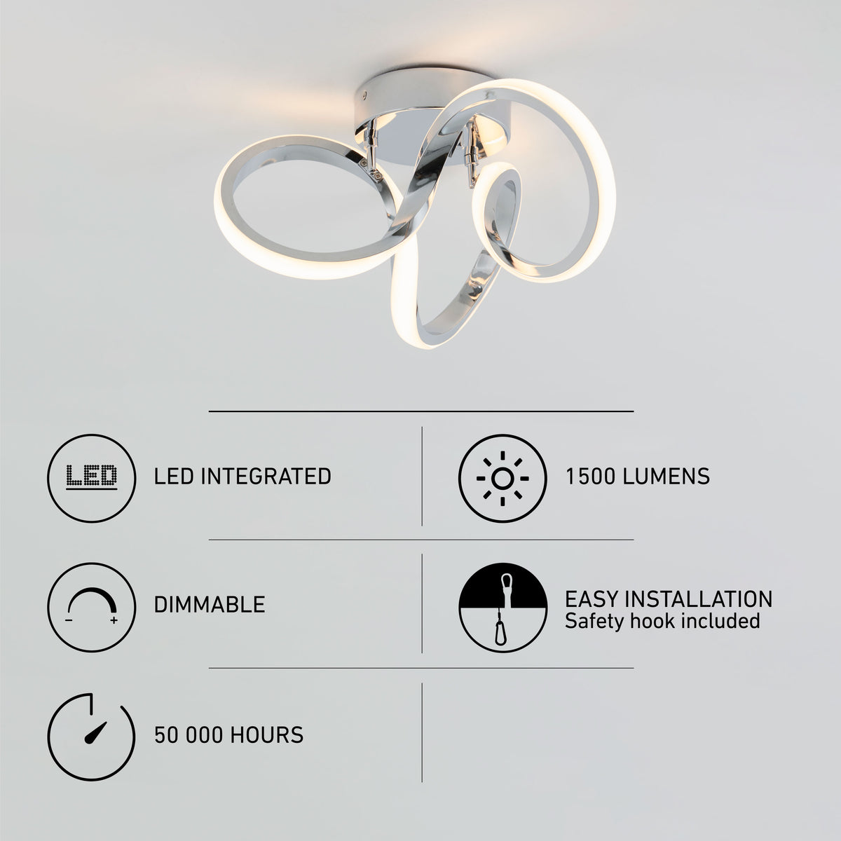 Swirl LED flush mount