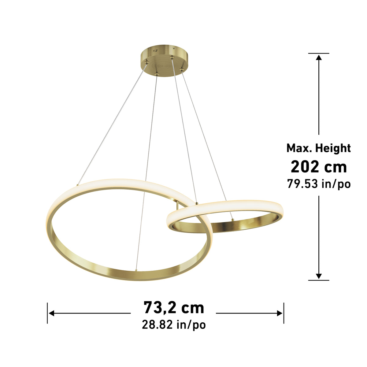 Artika’s Mora 28″ LED Pendant offers 5CCT adjustable lighting and dimming, featuring two rings for versatile ambiance.