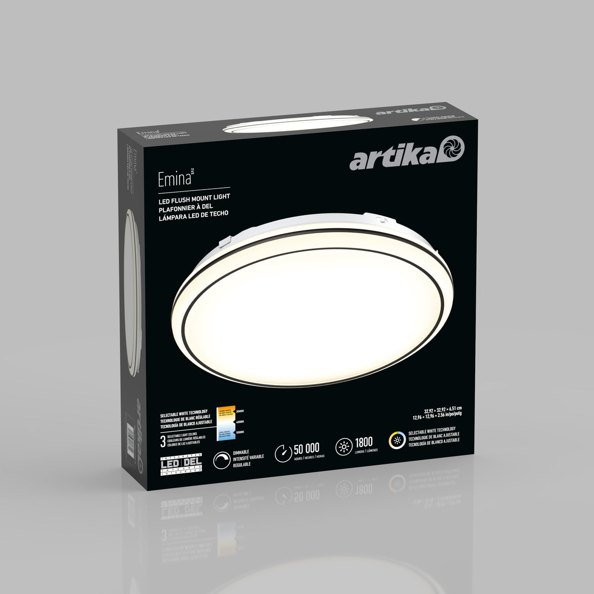Emina 13 in. (33 cm) Modern LED Flush Mount Ceiling Light 3 CCT