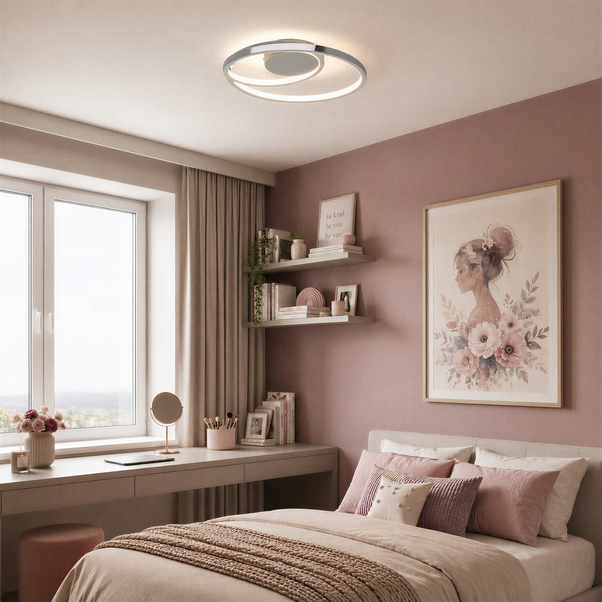 Salto luz de techo LED moderna empotrada 36 cm (14 in.)