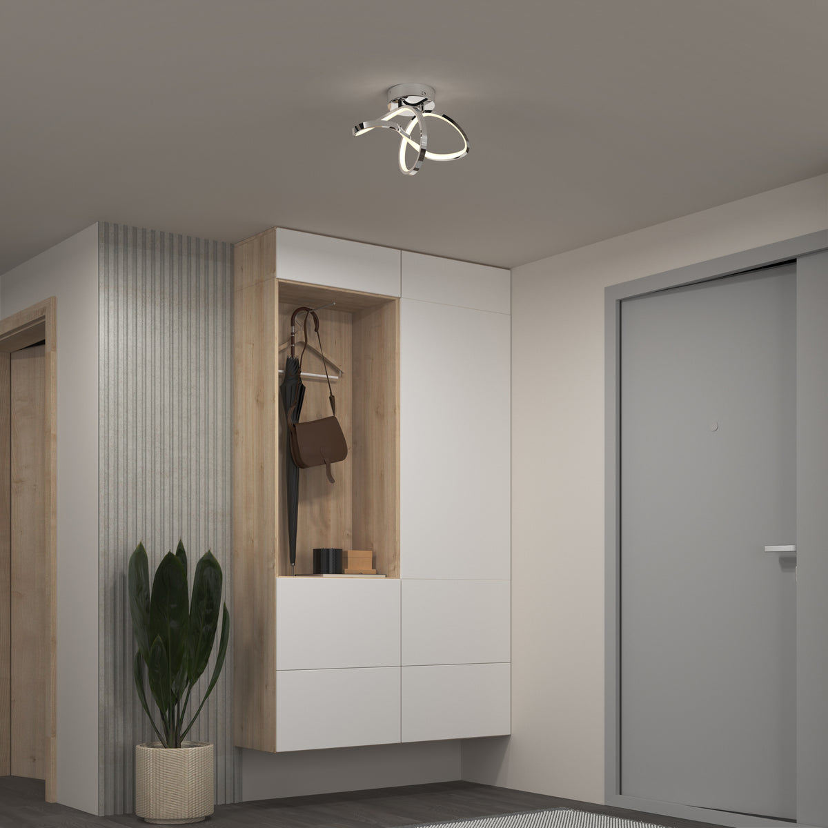 Loop luz de techo LED moderna empotrada 35 x 17 cm (14 x 7 in.) 3 CCT