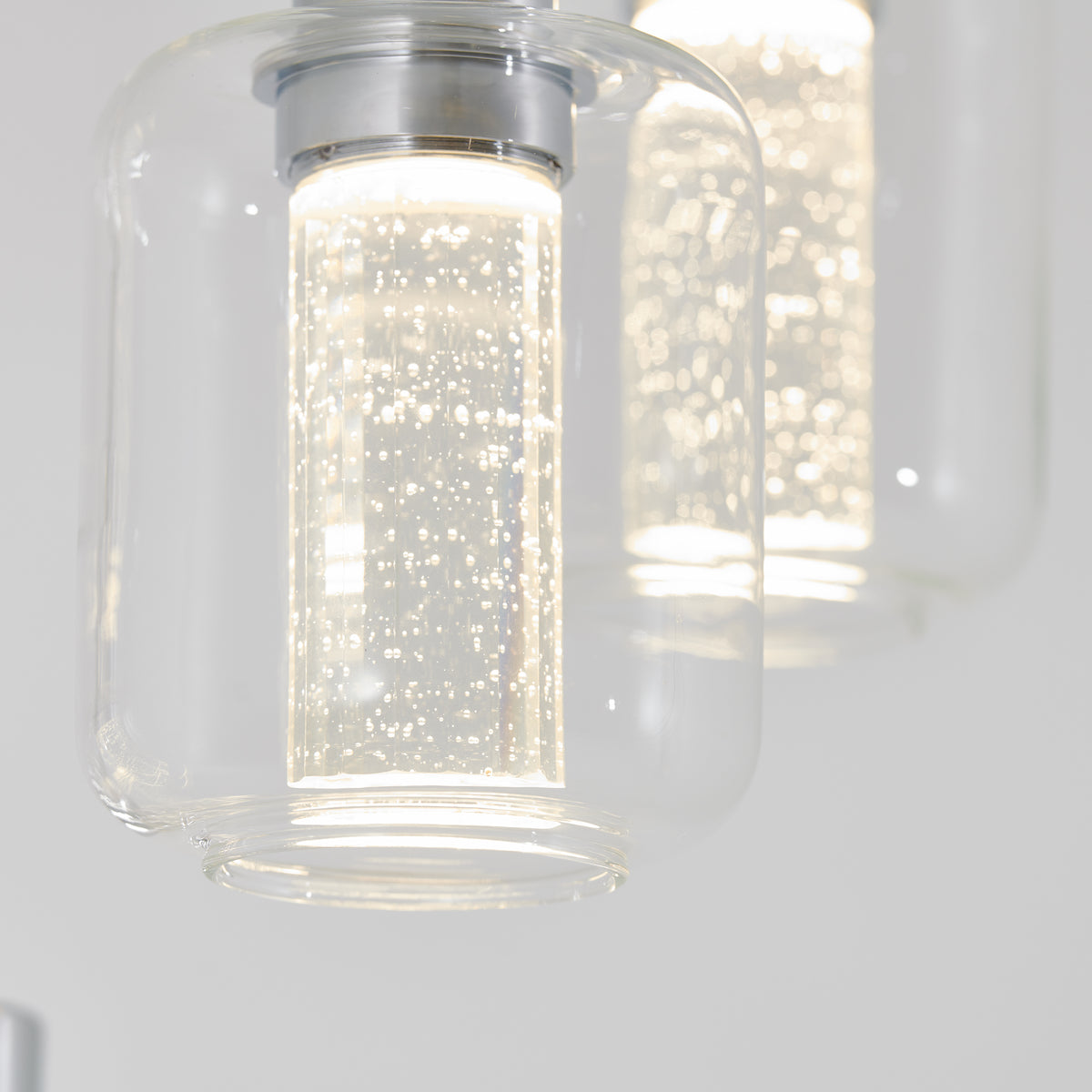 Champagne Globe 4-light LED pendant