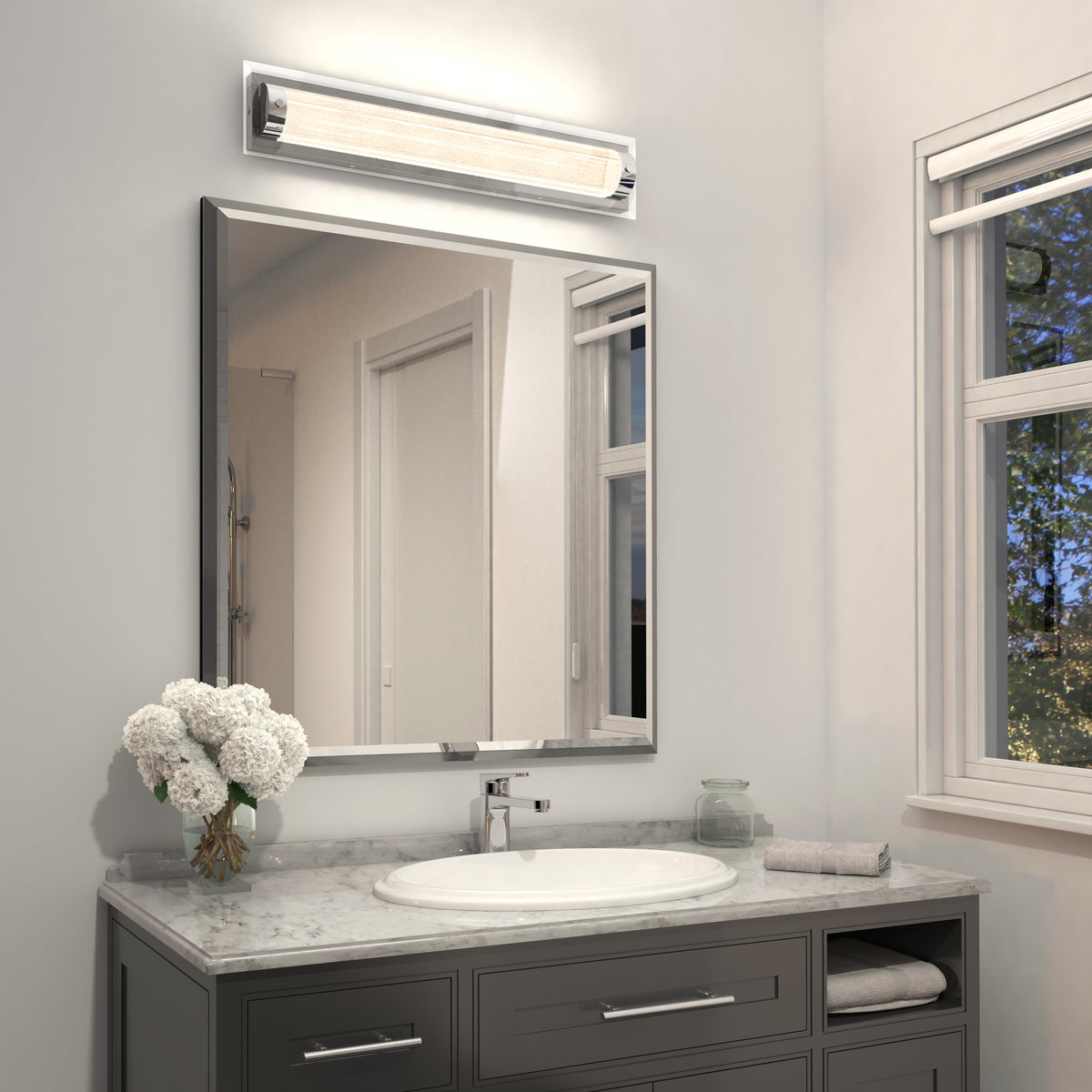 Glamour modern LED bathroom vanity light 3 CCT