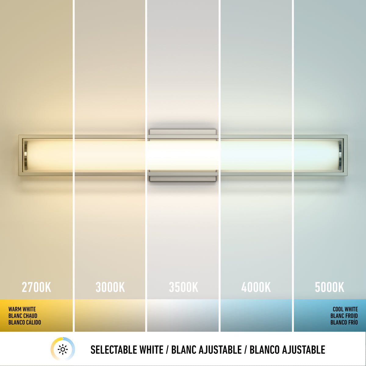 Venicia 27-in (69 cm) Integrated LED Vanity Light Bar for Bathroom