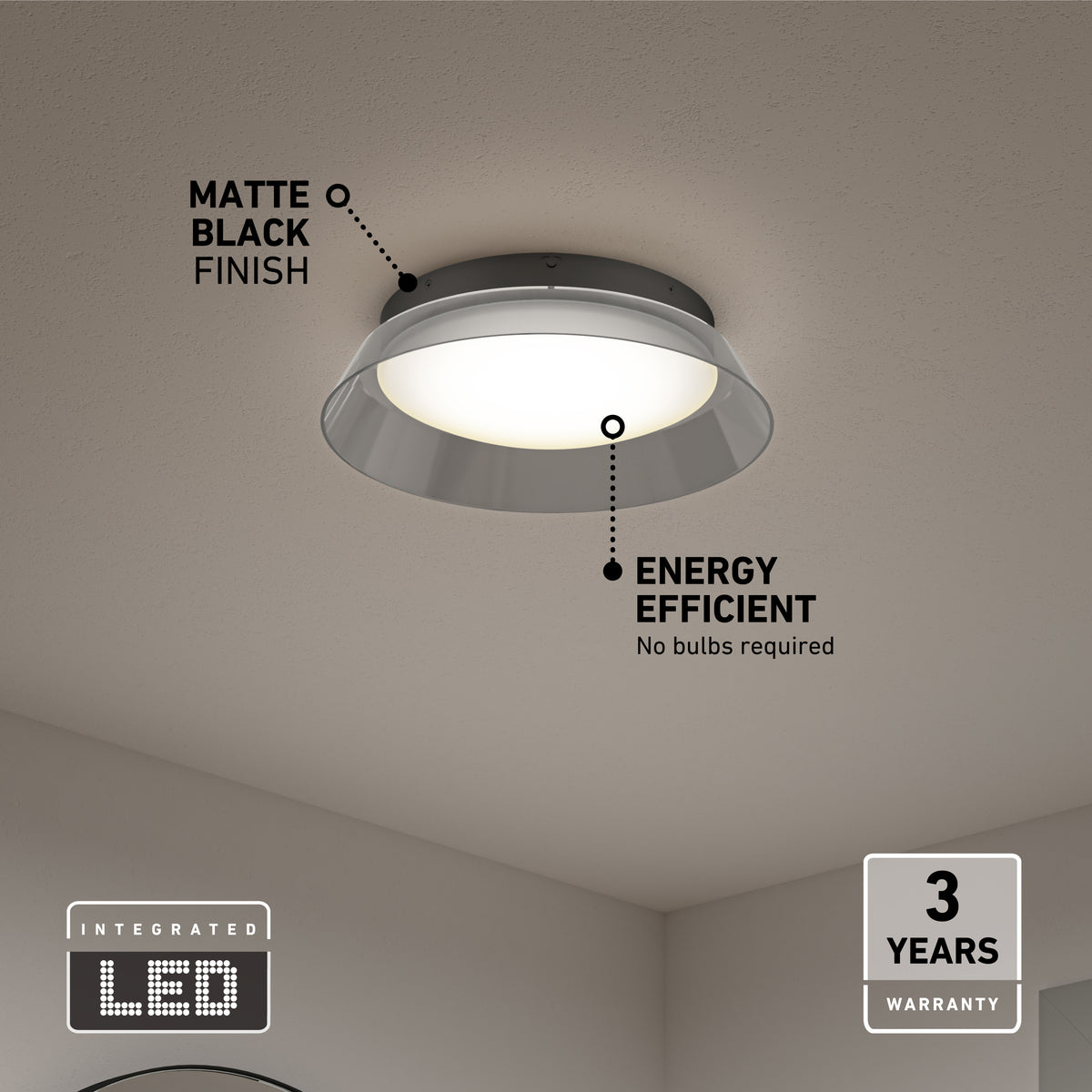 Arthur modern LED flush mount light 5 CCT