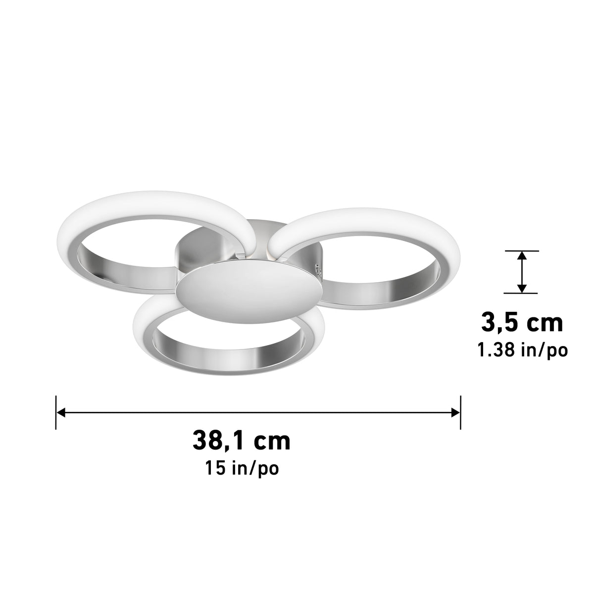 Nyala 15 in. LED flush mount light 5CCT