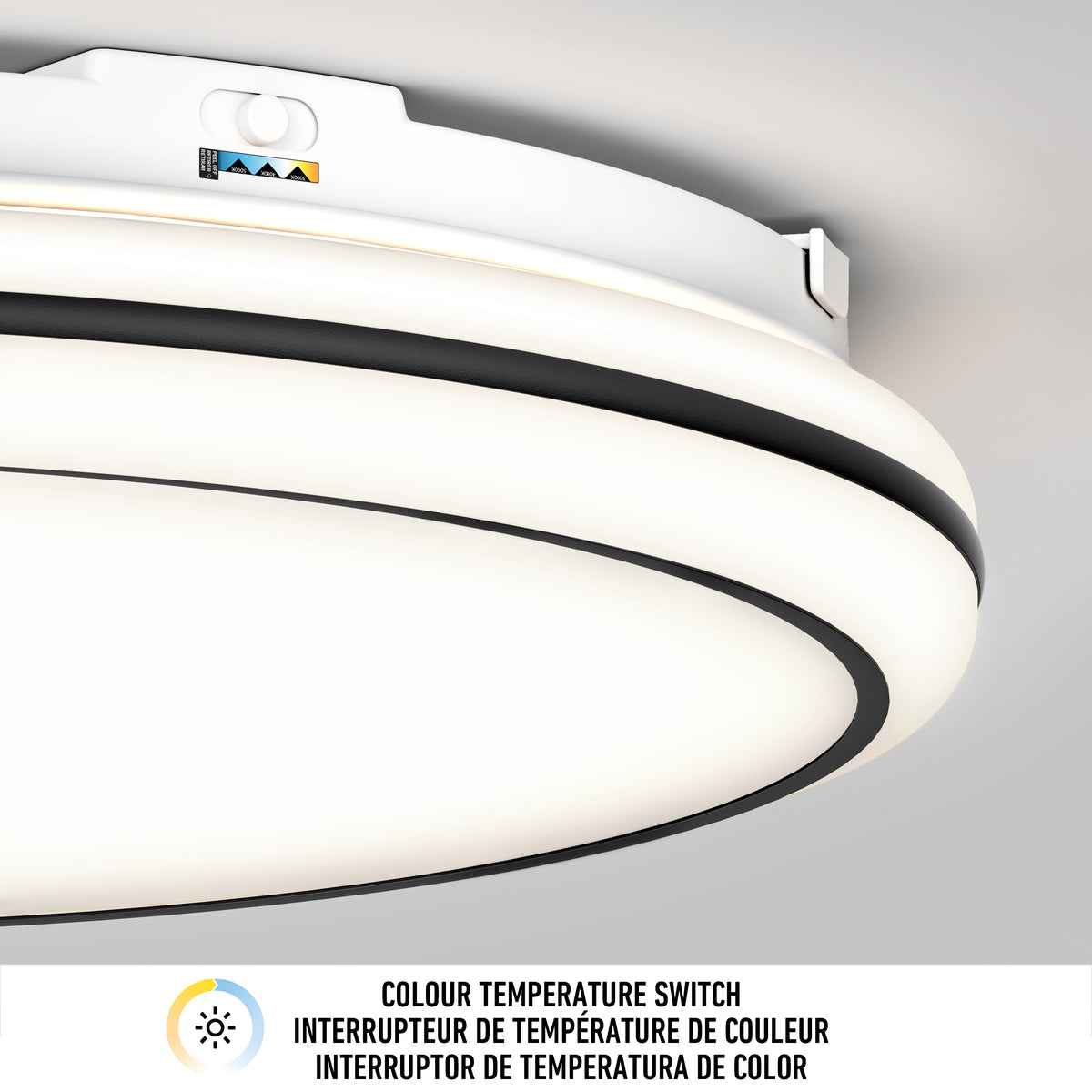 Emina 13 in. (33 cm) Modern LED Flush Mount Ceiling Light 3 CCT