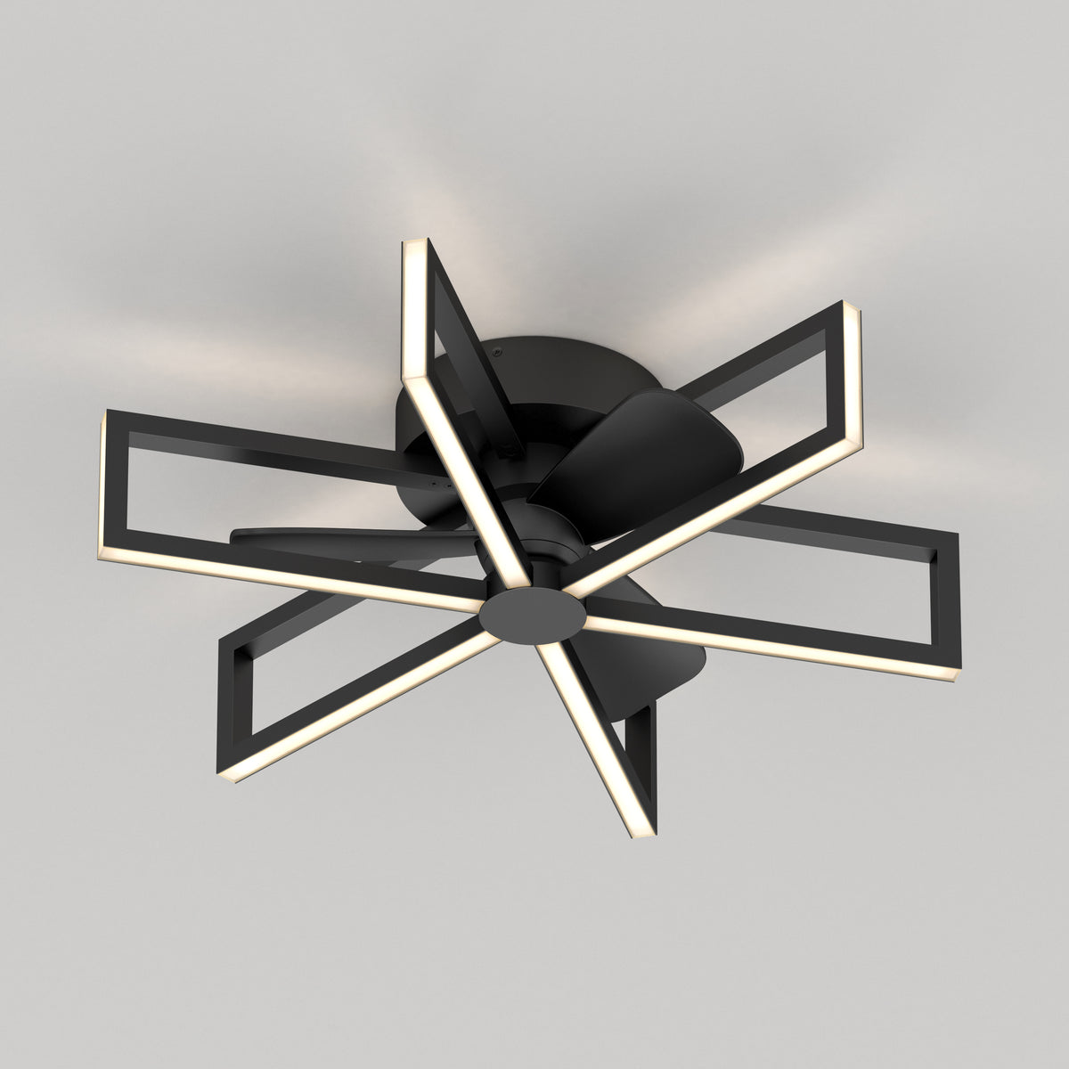 Swirl 67 cm (26 in.) LED moderno fandelier ventilador de techo con luz - control remoto incluido