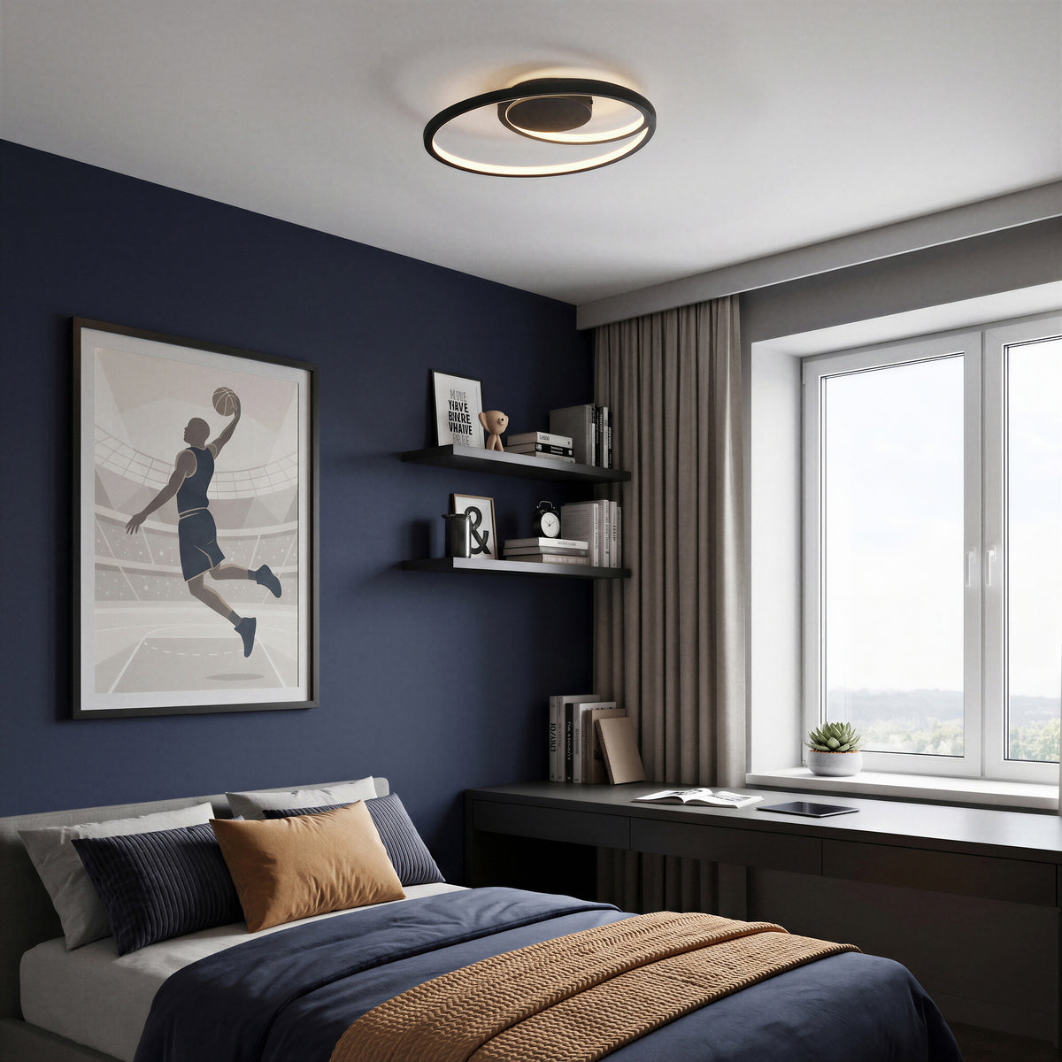 Salto luz de techo LED moderna empotrada 36 cm (14 in.)