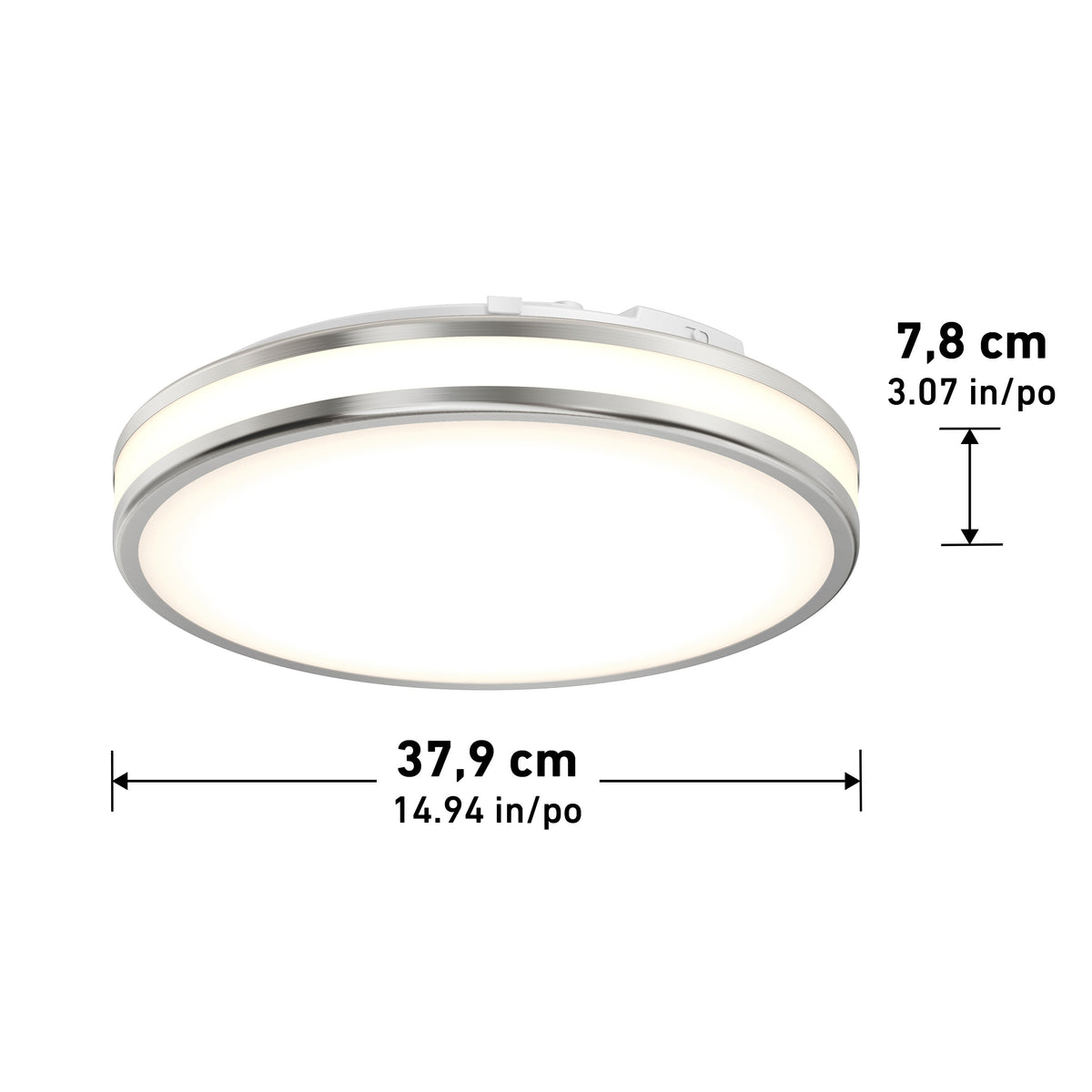 Hemisphere 15 in. LED flush mount light 5 CCT