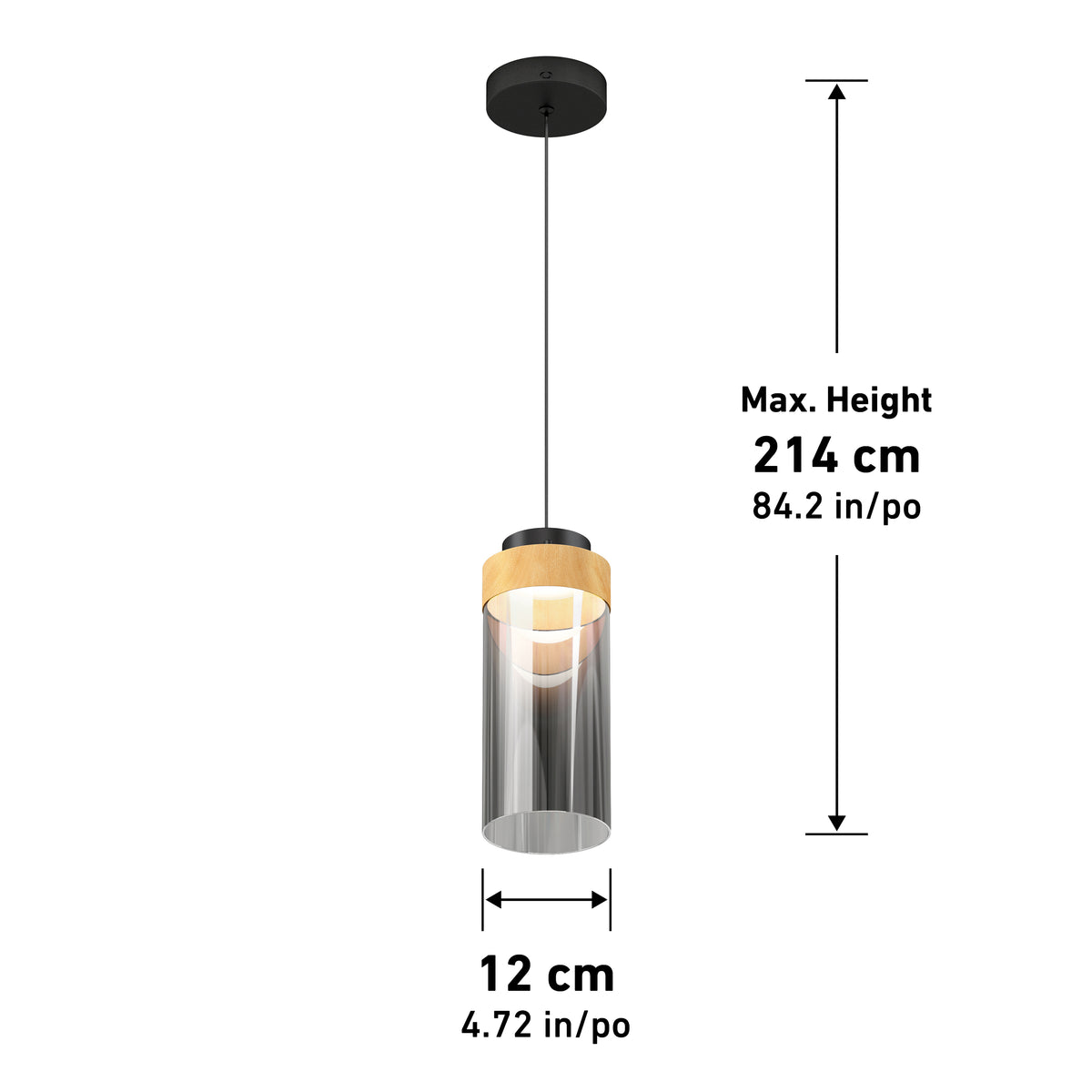 Hanson 1-light LED pendant 5 CCT
