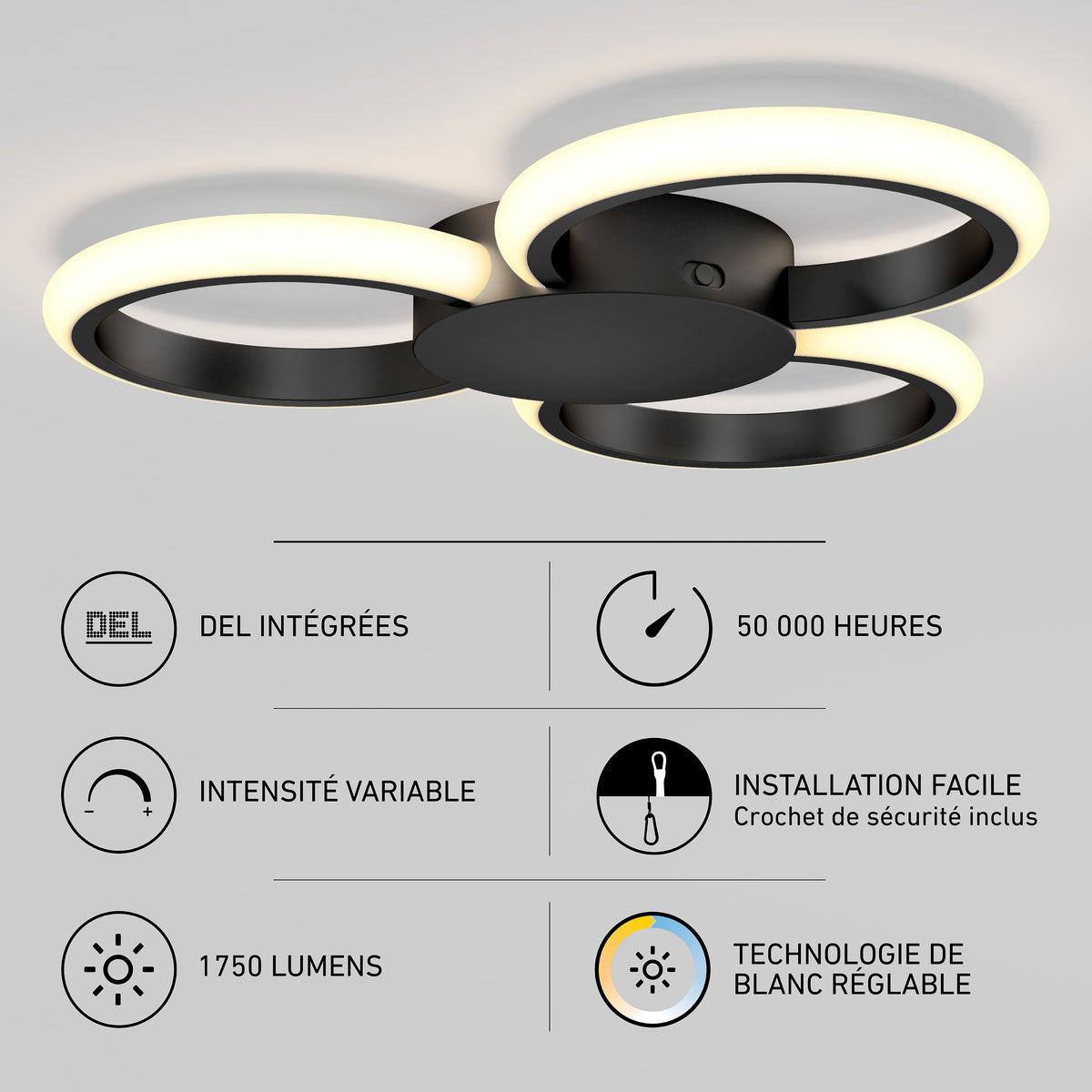 Nyala 15 in. LED flush mount light 5CCT