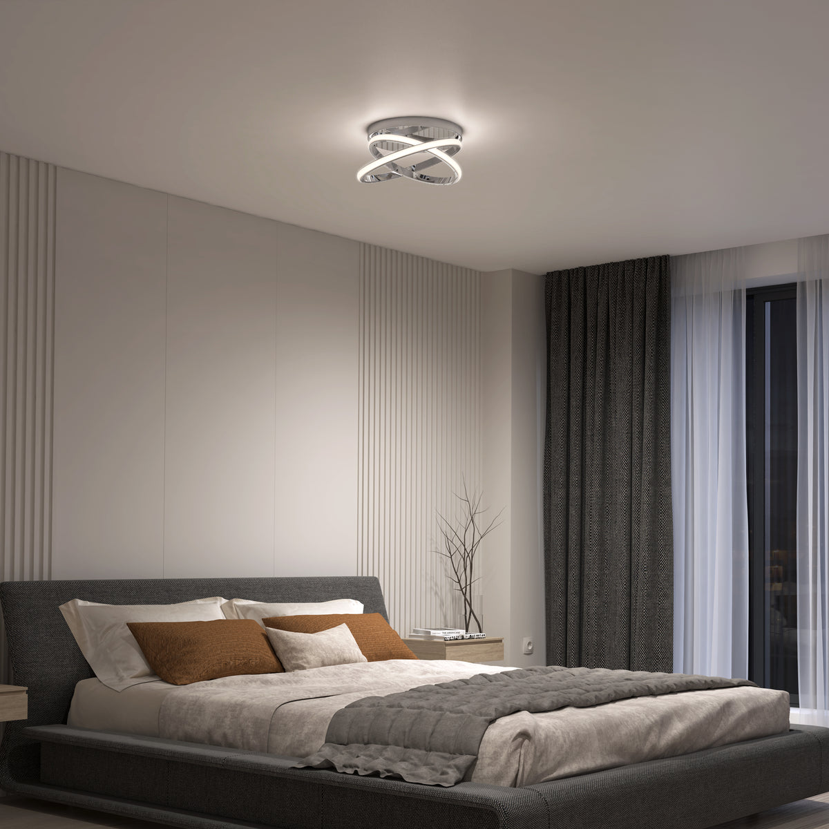 Orbia modern LED flush mount light 3 CCT