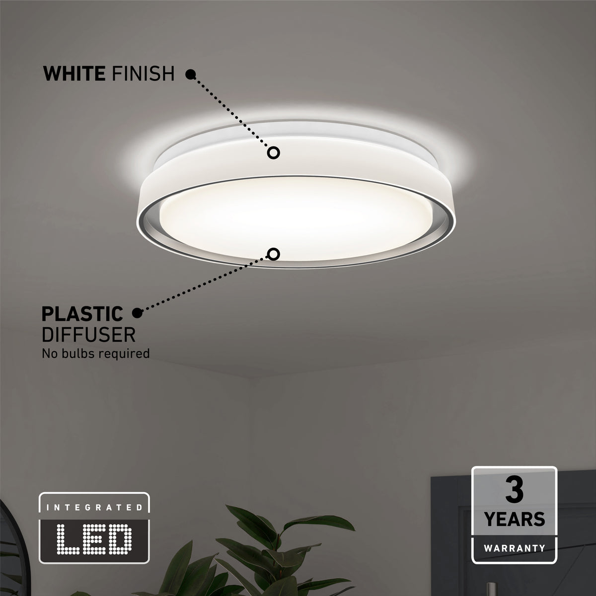 Niko 15.5 in. modern LED flush mount light 5 CCT